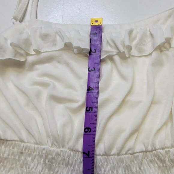 White Spaghetti Strap Cotton Dress Size S - Picture 6 of 7